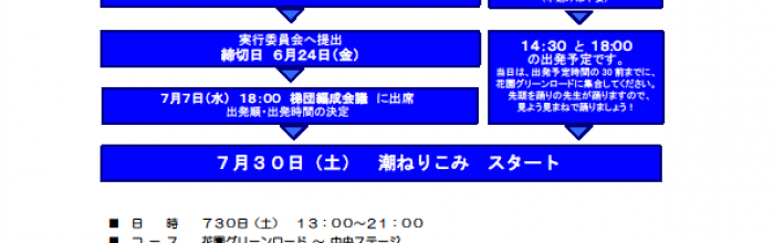第45回おたる潮まつりねりこみ募集