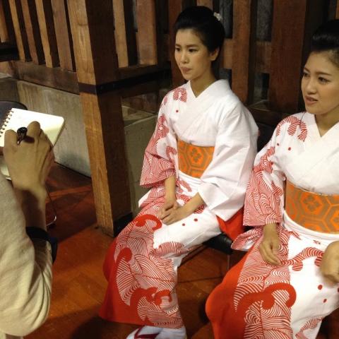 2015.7.6　踊りお稽古会　扇玉先生、ミス小樽